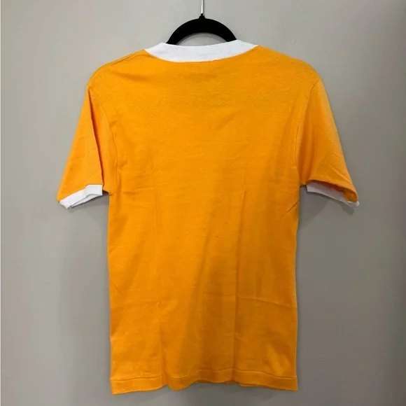 Vintage 70's Greenleaf Chattanooga white trim V-neck short sleeve tee. Size 34 - Picture 2 of 5